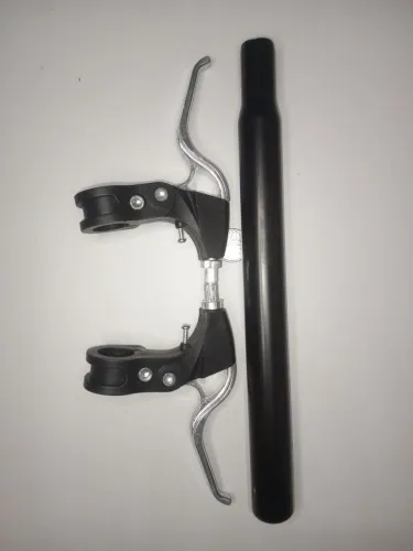 Canote Selim Gts De Aço Sem Carrinho 27.2mm Bike Bicicleta + Manete Alumínio