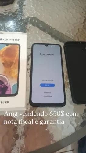 Galaxy M15 5g com garantia até novembro e nota fiscal