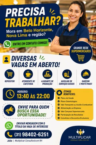 Trabalho em BH e Nova Lima