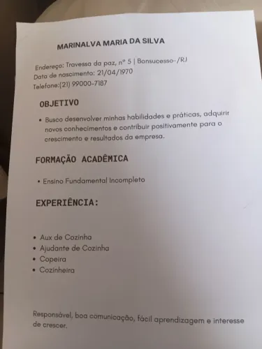 Vaga de emprego
