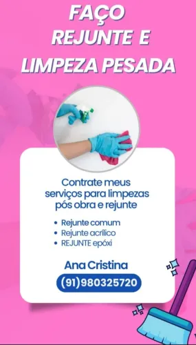 Aplicação de rejunte em geral e limpeza pós obra!