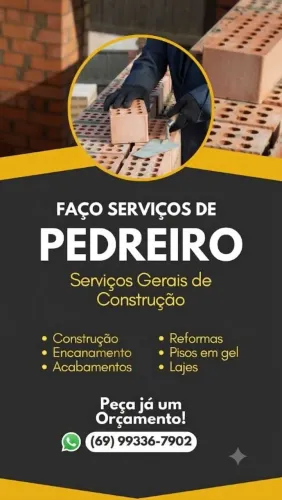 Pedreiro, faço sua obra