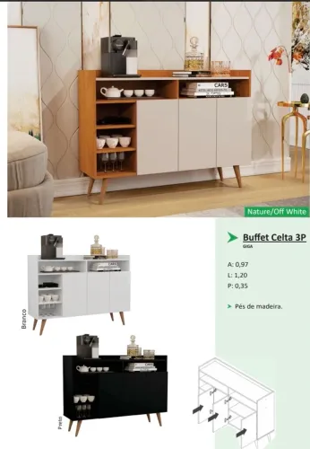 Buffet Celta 3 portas - Promoção