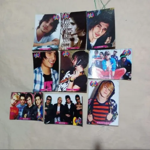 Kit 9 Cards ídolos pop music bandas brasileiras - Hevo 84, Cine, Restart, Hori e Fiuk