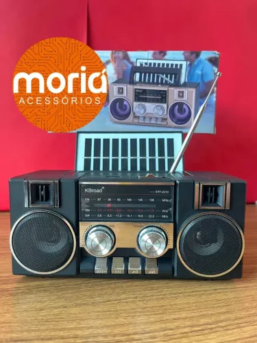 Rádio Retrô com Placa Solar MP3 Usb SD Am/Fm 