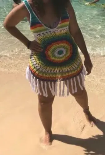 Saída de praia crochê