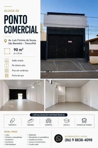 ALUGA-SE PONTO COMERCIAL EM TIMON/MA