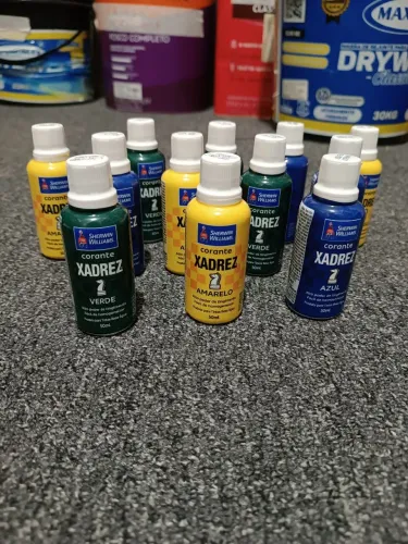 Corante Xadrez Líquido Amarelo, Azul e Verde