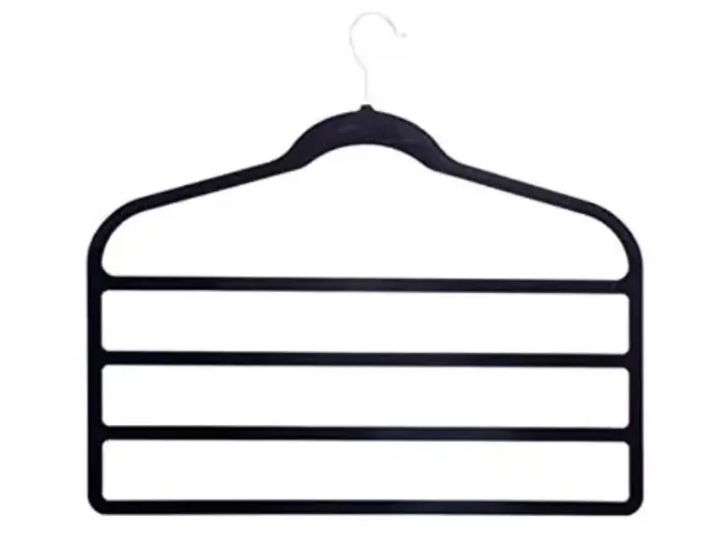 Kit 10 Cabides de Veludo P/Calca Saia Preto