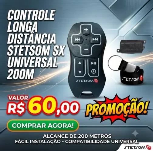 Controle Longa Distância Stetsom Sx Universal 200m