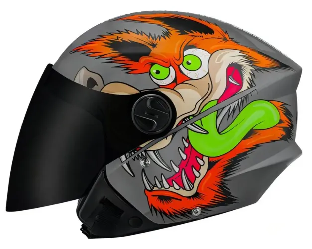 Capacete Aberto 58 e 60 Pro Tork Preto Azul Cinza Novo Lacrado na Caixa