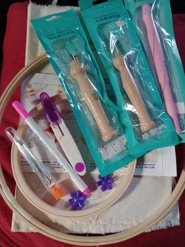 Bordado punche needle-kit para bordado