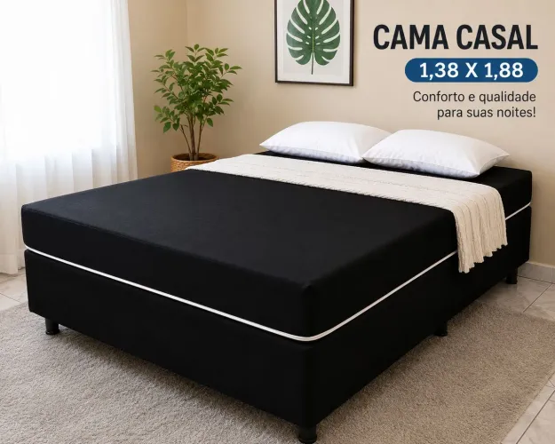 Cama casal super confortável espuma grossa bem confortável Entrego ai na sua casa 