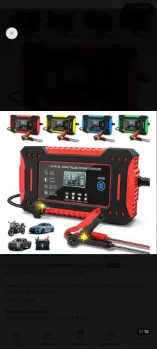 Carregador inteligente de bateria automotivo 12V portátil