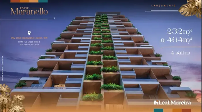 TORRE MARANELLO, 232M², 4 SUÍTES, 4 VAGAS, UMARIZAL