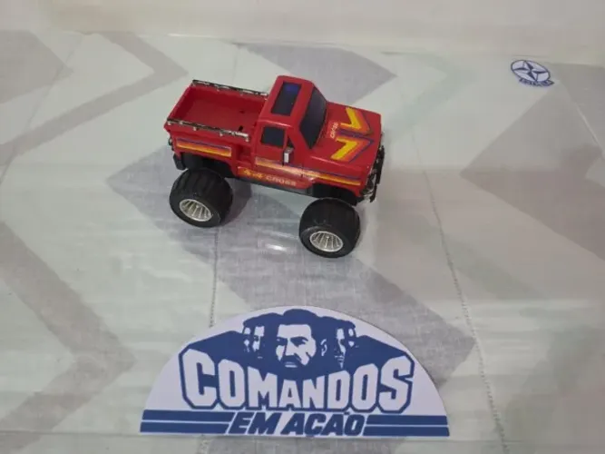 Brinquedo Antigo Super Pick Up Trovão Azul Glasslite Anos 80