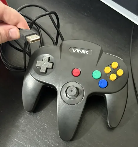 Controle USB Vinik Estilo Nintendo 64 para PC - Seminovo