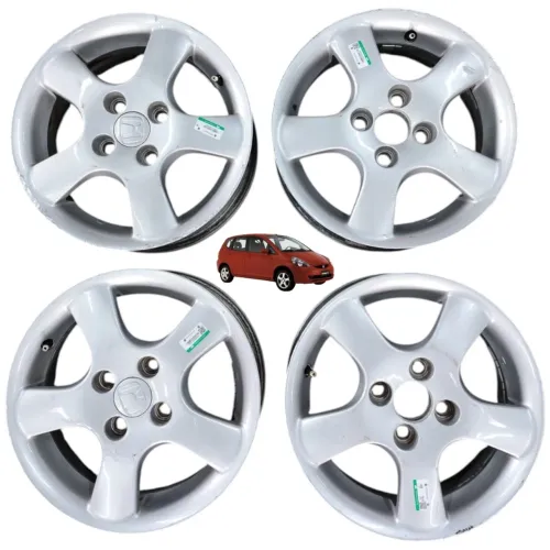 Jogo roda aro 14 4x100 honda fit civic g6 g7 city detalhes