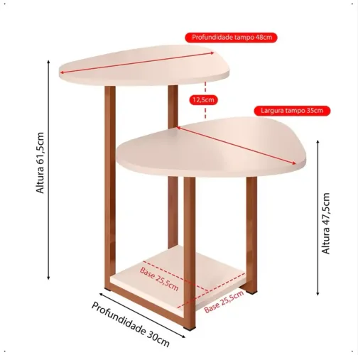 Mesa de apoio lateral