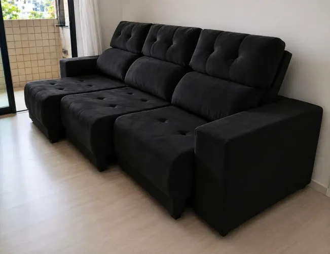 Sofá retrátil e reclinável 2.70m