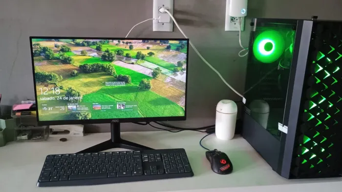 Setup PC completo Intel Core i5 + 12GB RAM + SSD 240GB + Monitor AOC