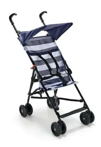 Carrinho Estilo Guarda Chuva Multikids Navy V2 Azul com Chassi de Cor Preto