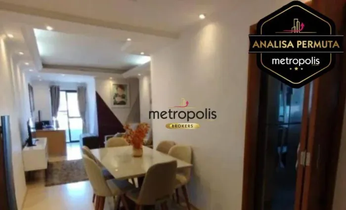 Apartamento com 3 dormitórios à venda, 79 m² por R$ 640.000,00 - Osvaldo Cruz - São Caetan