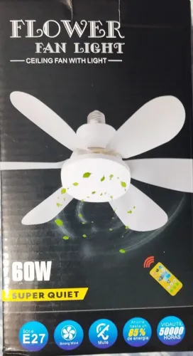 Luminária com ventilador