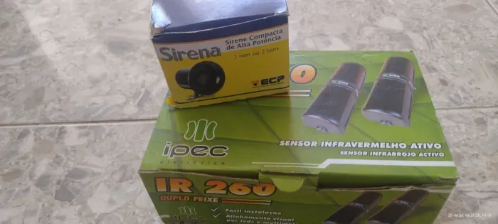 Sensor infravermelho ativo IR 260 duplo feixe (sirene inclusa)