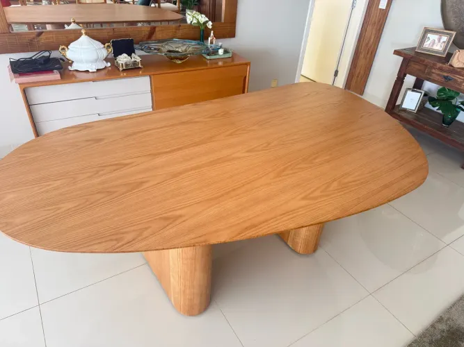 Mesa orgânica madeira 2,10 x 1,20