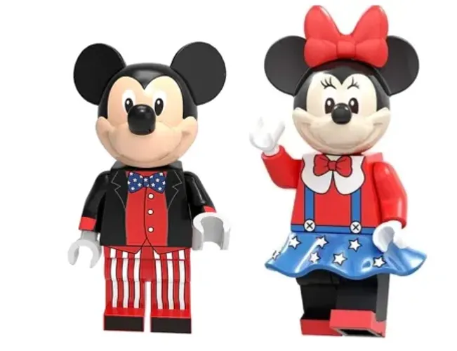 Boneco Mickey e Minnie Lego Compatível