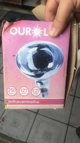 Lâmpada ourolux 250w 127v infra