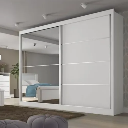 GUARDA-ROUPA VERONA 2,02M BRANCO ACETINADO. PRONTA ENTREGA.