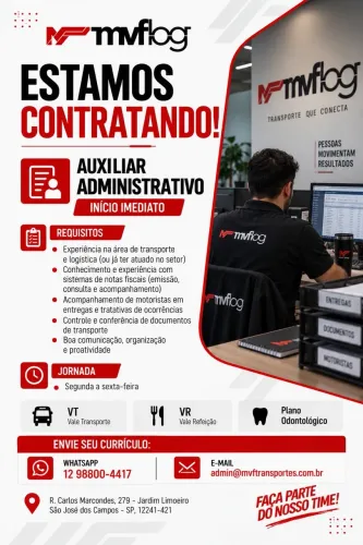 Vaga auxiliar administrativo