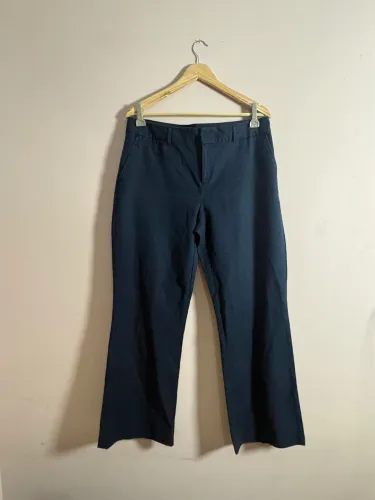 Calça social azul marinho banana republic