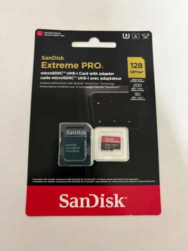 Cartão micro Sd San Disk extreme pro 128gb