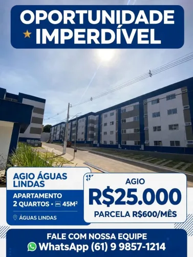 Ágio 2 quartos Águas lindas GO