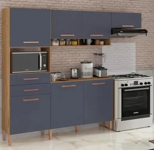 Cozinha de parede com balcão - entrega e instalação gratuita