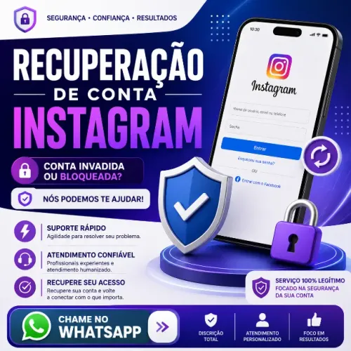 Recuperação de conta Instagram com suporte seguro