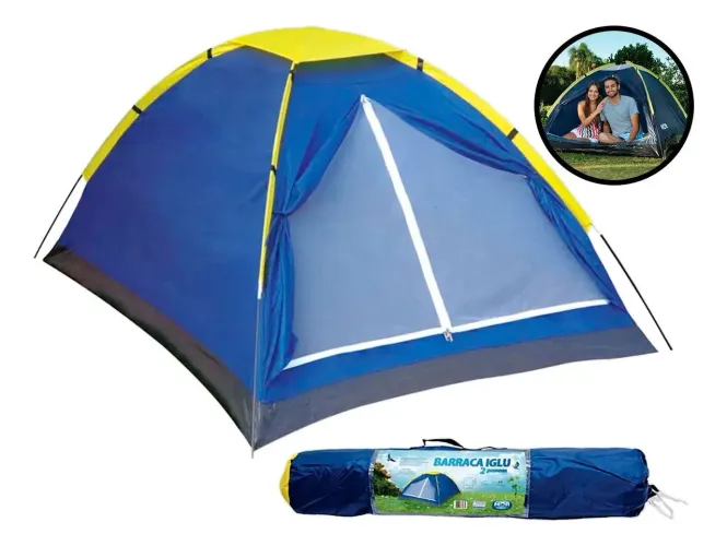 Barraca Camping Tenda Iglu 2 Pessoas Acampamento Praia Semi-Novo.