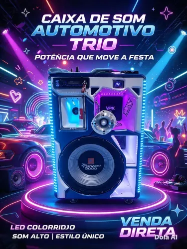 Vendo trio automotivo completo 