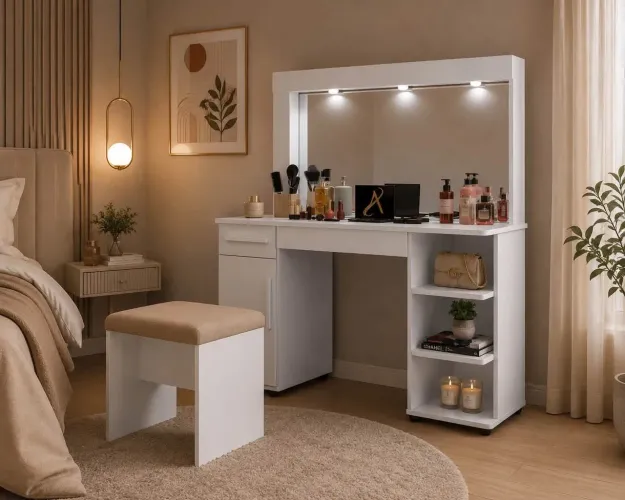 Penteadeira Camarim Jade com banqueta Direto da Fábrica