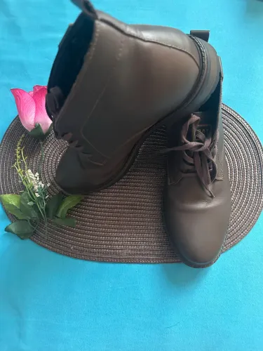 Bota masculina de couro Nr. 41 marrom café 