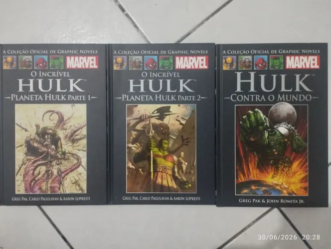 Hq quadrinhos Marvel Hulk Planeta Hulk e Hulk Contra o Mundo