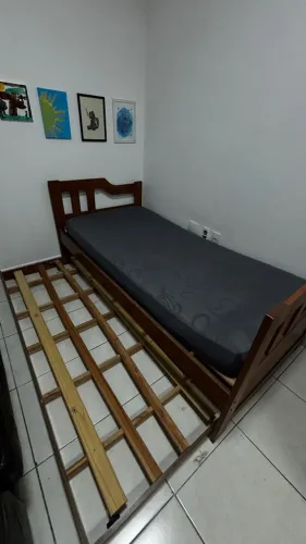 Bicama Madeira solteiro - Colchão gratis