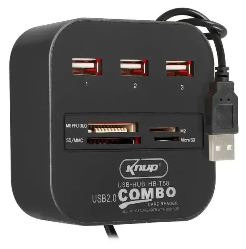 Hub Usb leitor KUP HB-T58 480Mbps