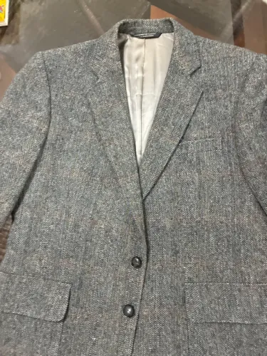 Elegante paletó de lã estilo europeu 