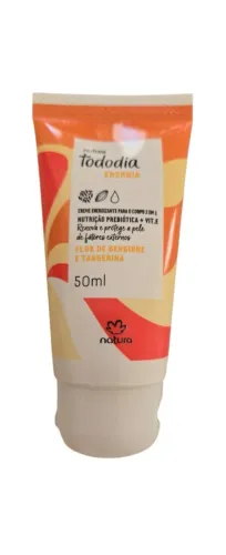 Creme Corporal Tododia 2 em 1 Energia 50ml Flor de Gengibre e Tangerina Natura
