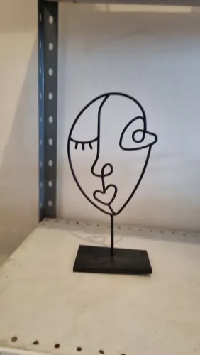 Escultura Rosto decoração 