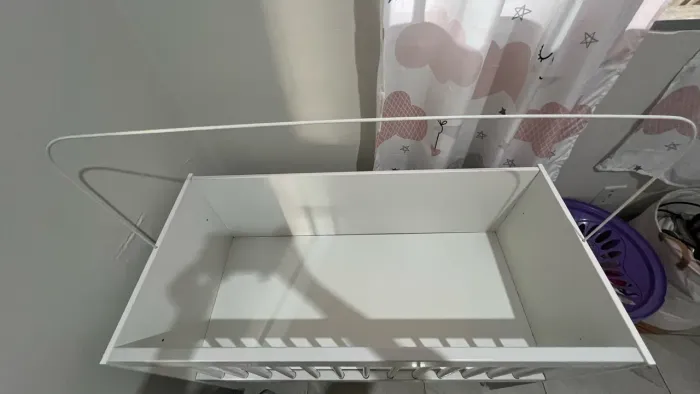 Mini Berço Branco Novo + Colchão + Lençol + Suporte Mosquiteiro